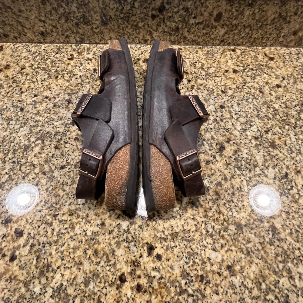 Birkenstock Milano Ankle Strap Sandal 42 Men 9 women 11 Habana Oiled Leather - Picture 5 of 11